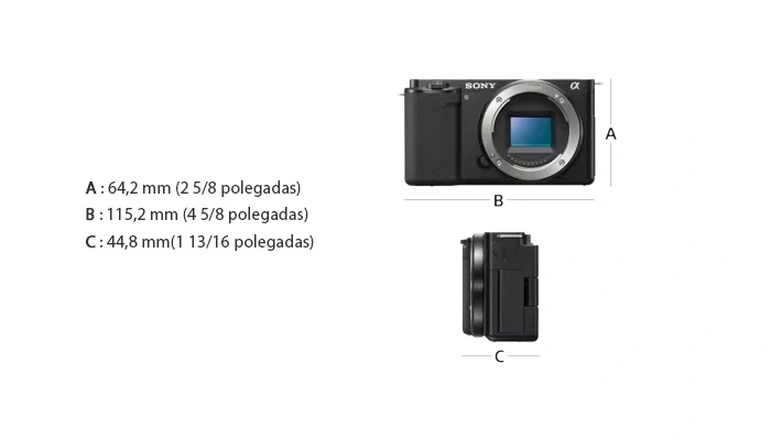 ZV-E10 DIMENSÕES