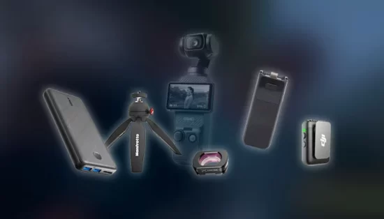 Acessórios DJI Osmo Pocket 3: Microfone, filtros ND, tripé e case protetor