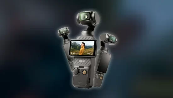 DJI Osmo Pocket 3 gravando vídeo 4K em viagem com gimbal estabilizado