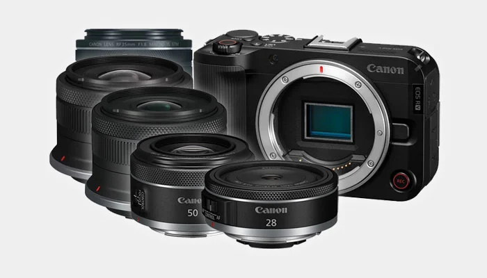 as melhores lentes Canon EOS R50 V para gravação de vídeos e fotos.